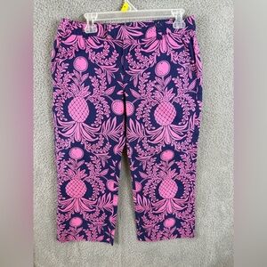 Lilly Pulitzer pineapple southlake capri pants 6